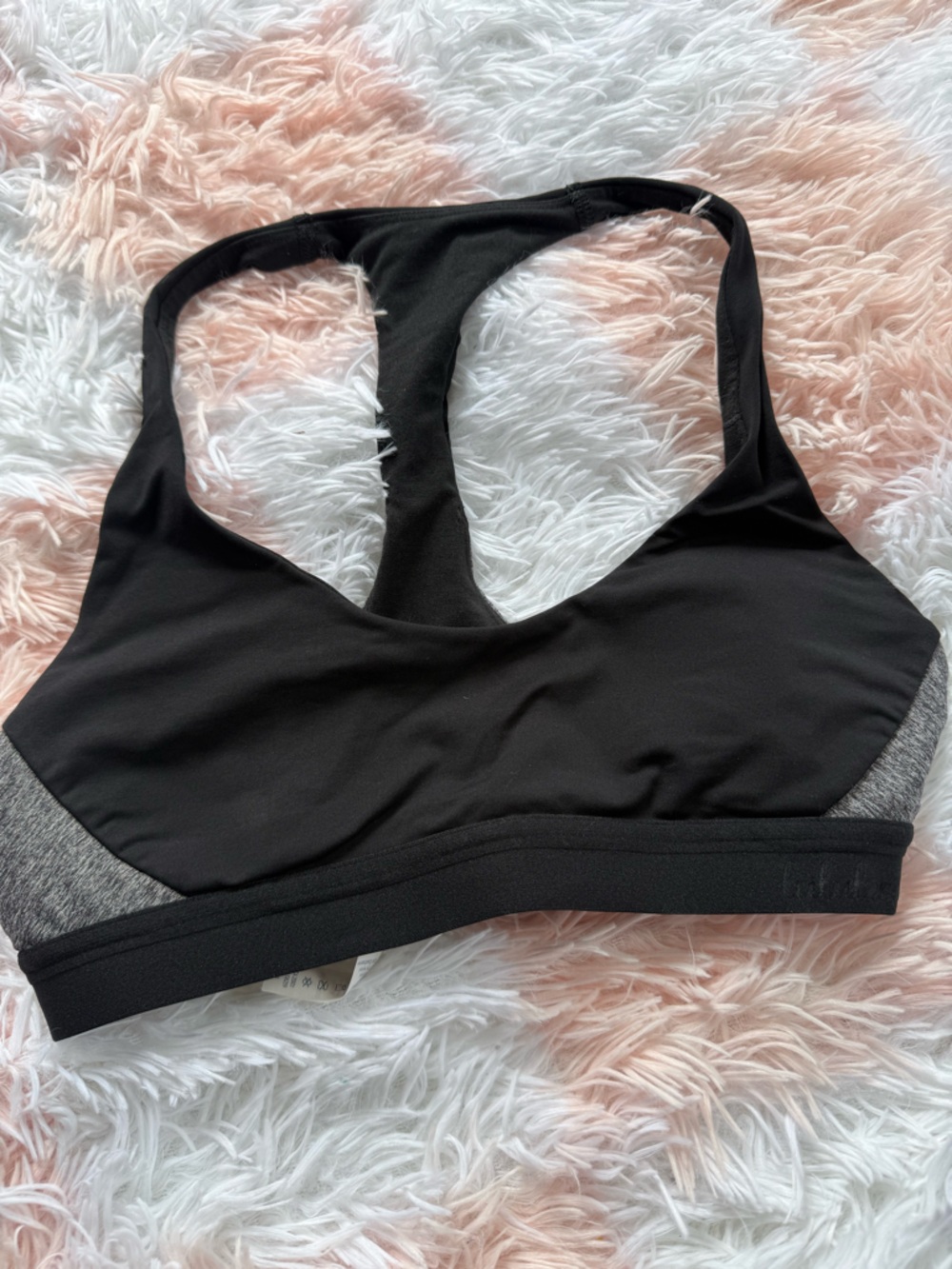 lululemon athletica Black & Gray Seamless Sports Bra
